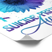 Hummingbird With Sunflower Suicide Prevention Awar Poster (Ecke)