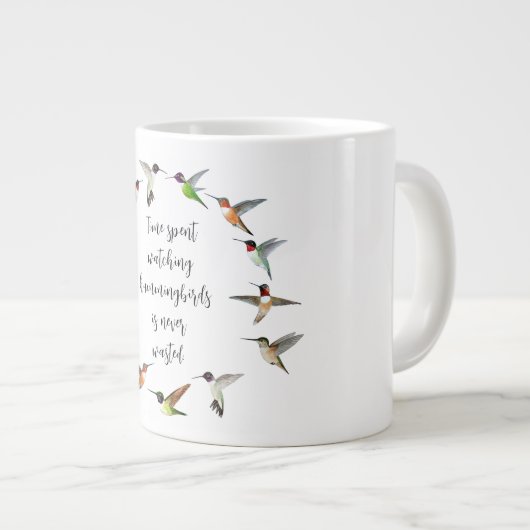 Hummingbird Wreath Jumbo-Tasse (Vorderseite Rechts)
