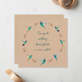 Hummingbird Wreath Mitteilungskarte (Vorderseite/Rückseite Beispiel)