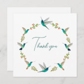 Hummingbird Wreath Vielen Dank Dankeskarte (Vorne/Hinten)
