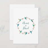 Hummingbird Wreath Wedding Dankeschön Karte (Vorne/Hinten)