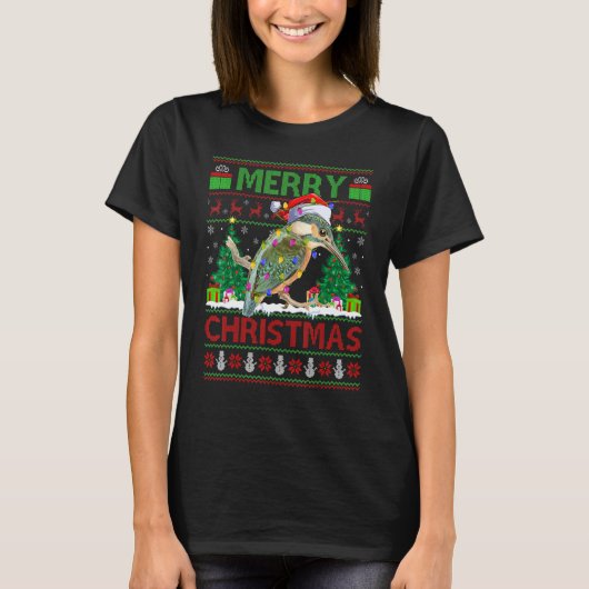 Hummingbird Xmas Tree Ugly Santa Hummingbird Chr T-Shirt (Vorderseite)
