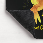 Hummingbird Yellow Gold Childhood Cancer Awareness Mousepad (Ecke)
