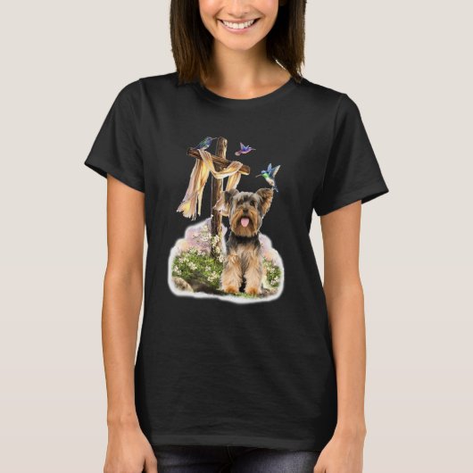 Hummingbird Yorkshire Terrier T-Shirt (Vorderseite)