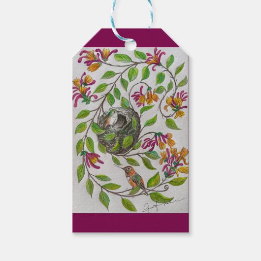 Hummingbird Zuhause Gift Tag Geschenkanhänger (Vorderseite)