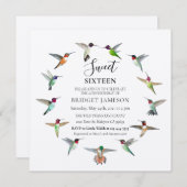 Hummingbirds 16 . Geburtstag Einladung (Vorne/Hinten)