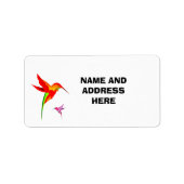 HUMMINGBIRDS ADRESSE ETIKETTIEREN ADRESSAUFKLEBER (Vorne)