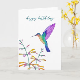 Hummingbirds and Flowers Karte