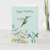 Hummingbirds and Flowers Karte (Vorderseite)