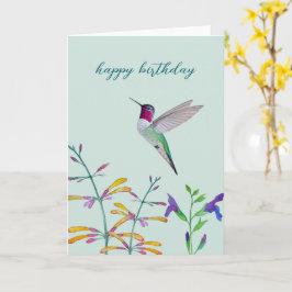 Hummingbirds and Flowers Karte