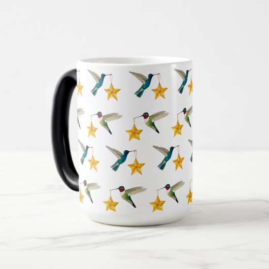 Hummingbirds and Stars Zwei-Tone-Tasse Verwandlungstasse (Vorderseite Links)