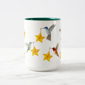 Hummingbirds and Stars Zwei-Tone-Tasse Zweifarbige Tasse (Mittel)