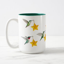 Hummingbirds and Stars Zwei-Tone-Tasse Zweifarbige Tasse