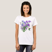 Hummingbirds auf Aster Blume Ladys Raglan Sweats T-Shirt (Vorne ganz)