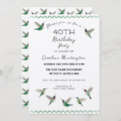 Hummingbirds Birthday Invitation Einladung (Vorne/Hinten)