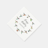 Hummingbirds Birthday  Serviette (Ecke)