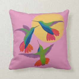 Hummingbirds - Black Throated Mango Art Kissen