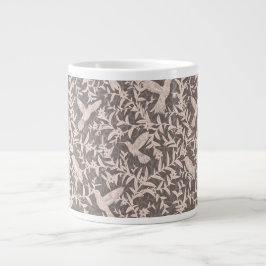 Hummingbirds Blattwerk taupe Jumbo-Tasse
