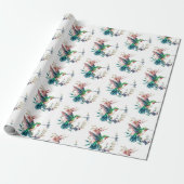 Hummingbirds Blume Muster Geschenkpapier (Ungerollt)