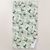 Hummingbirds Blume Strandtuch - Ihre Farben (Vorderseite)
