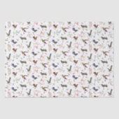 Hummingbirds Blumenfarbener Vogelbeobachter Wrappi Seidenpapier (Vorderseite)