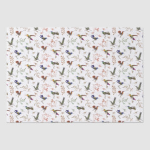 Hummingbirds Blumenfarbener Vogelbeobachter Wrappi Seidenpapier