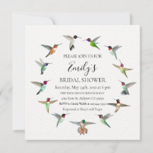 Hummingbirds Bridal Dusche Einladung