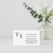 Hummingbirds Business Card Visitenkarte (Stehend Vorderseite)