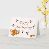 Hummingbirds Erntedank Card Karte (Gelbe Blume)