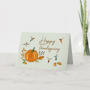 Hummingbirds Erntedank Card Karte