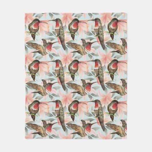 Hummingbirds Fleece Blanket (Vorderseite)
