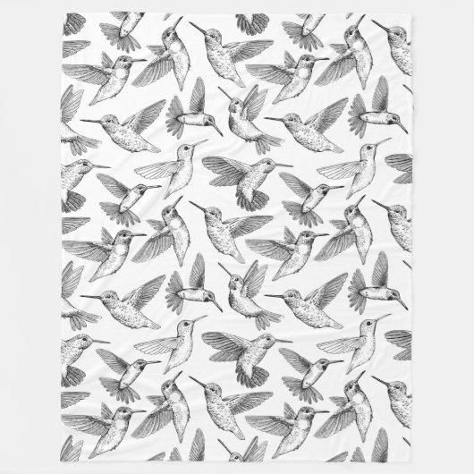 Hummingbirds Fleece Blanket (Vorderseite)