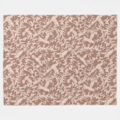 Hummingbirds Floral Fleece Blanket (Vorderseite (Horizontal))