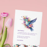 Hummingbirds Floral Wreath Bithday Party Vielen Da Dankeskarte<br><div class="desc">Vielen Dank für Ihre Geburtstagsgäste mit dieser Dankeschön-Karte mit einem Aquarellhummingvogel mit Blumenstrauß auf weißem Hintergrund.</div>