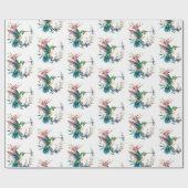 Hummingbirds Flowers Pattern Geschenkpapier (Flach)