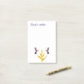 Hummingbirds Gelbe Blume Post-it Klebezettel (Auf Schreibtisch)