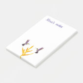 Hummingbirds Gelbe Blume Post-it Klebezettel (angewinkelt)