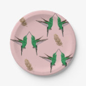 Hummingbirds Goldene Federn Pappteller (Vorderseite)