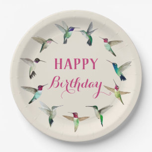 Hummingbirds Happy Birthday Paper Tellers Pappteller