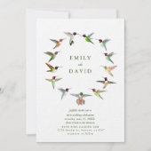 Hummingbirds Hochzeit Einladung (Vorderseite)