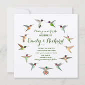 Hummingbirds Hochzeit Einladung (Vorderseite)