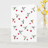 Hummingbirds karte (Gelbe Blume)