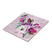 Hummingbirds Magnolias Keramik Tile Fliese (Seite)