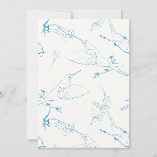 Hummingbirds Pattern Save The Date (Vorderseite)