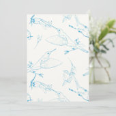 Hummingbirds Pattern Save The Date (Stehend Vorderseite)