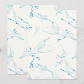 Hummingbirds Pattern Save The Date (Vorne/Hinten)