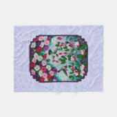 Hummingbirds Pink Fuchsia Blume Lavendel Fleecedecke (Vorderseite (Horizontal))