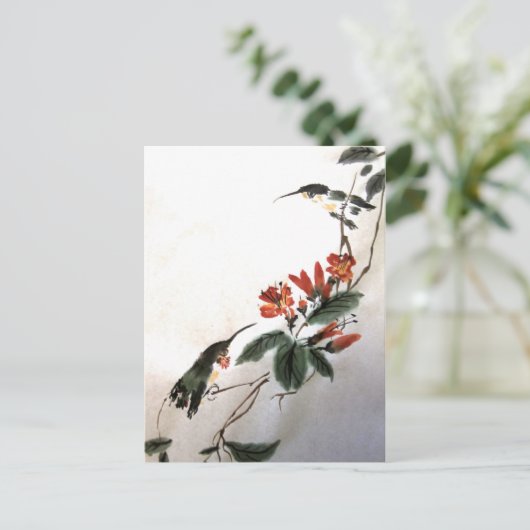 Hummingbirds Postkarte (Stehend Vorderseite)