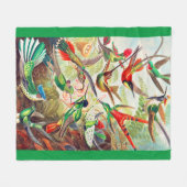 Hummingbirds print 1904 fleecedecke (Vorderseite (Horizontal))
