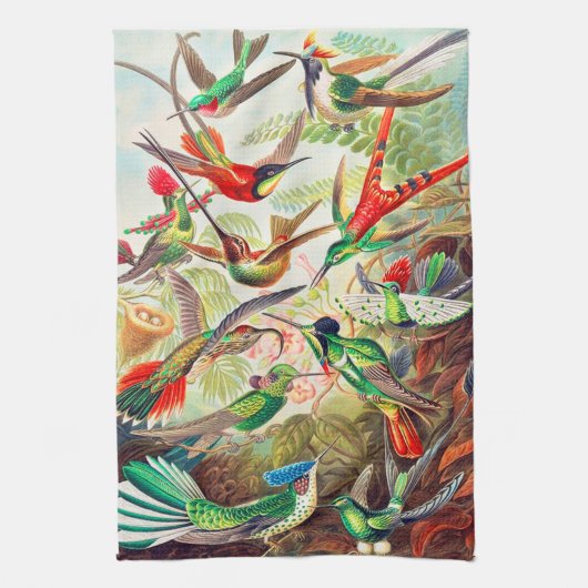 Hummingbirds print 1904 geschirrtuch (Vertikal)